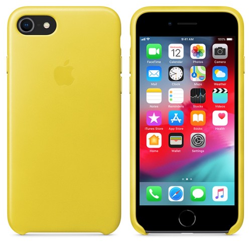 APPLE Custodia in pelle per iPhone 8 / 7 - Giallo sole